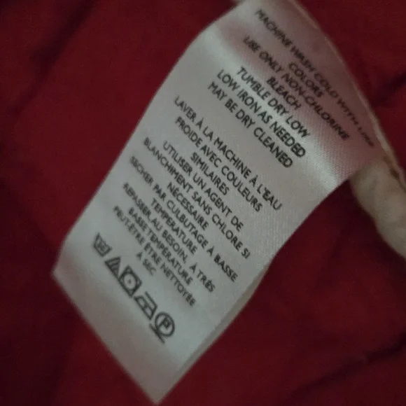 Free People Red and White Bomber Jacket - Picture 9 of 10